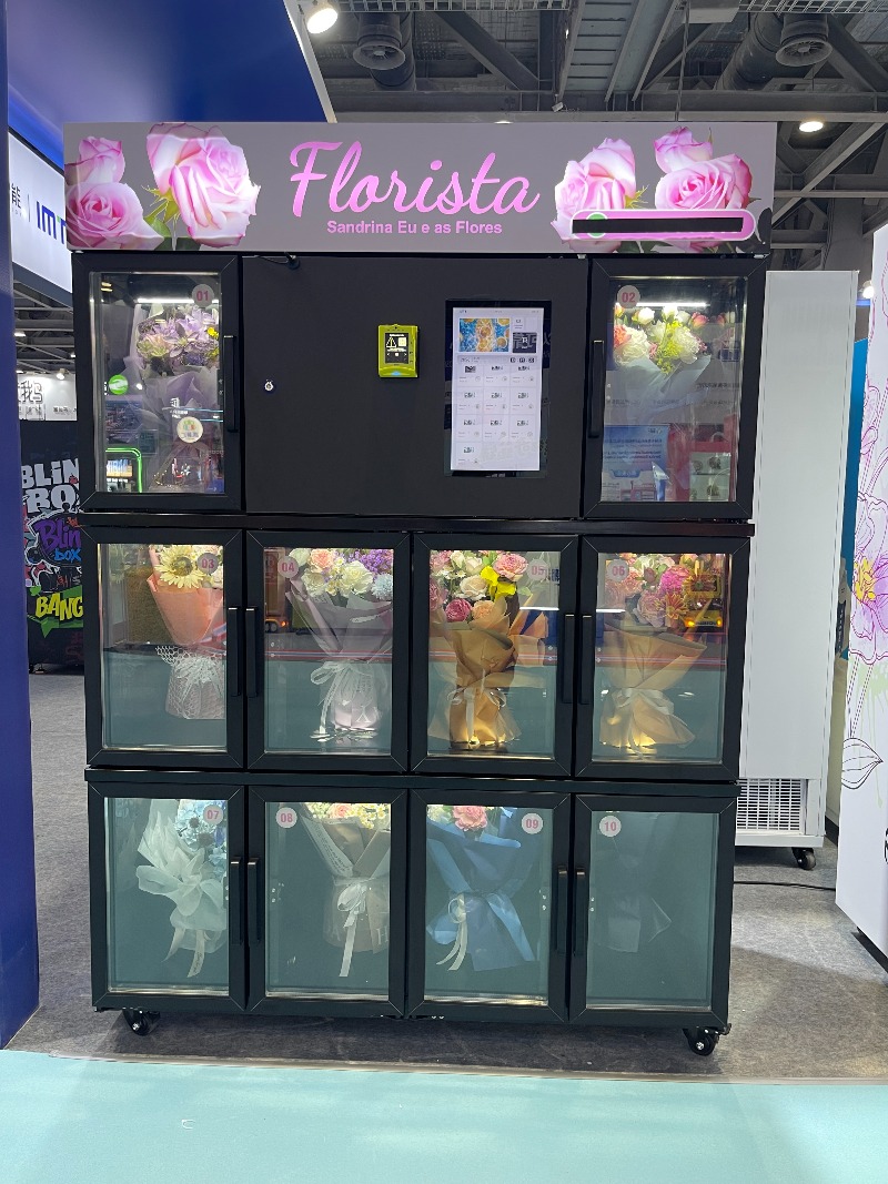 Bill Acceptor Vending - Máquina Expendedora de Flores con Casilleros,